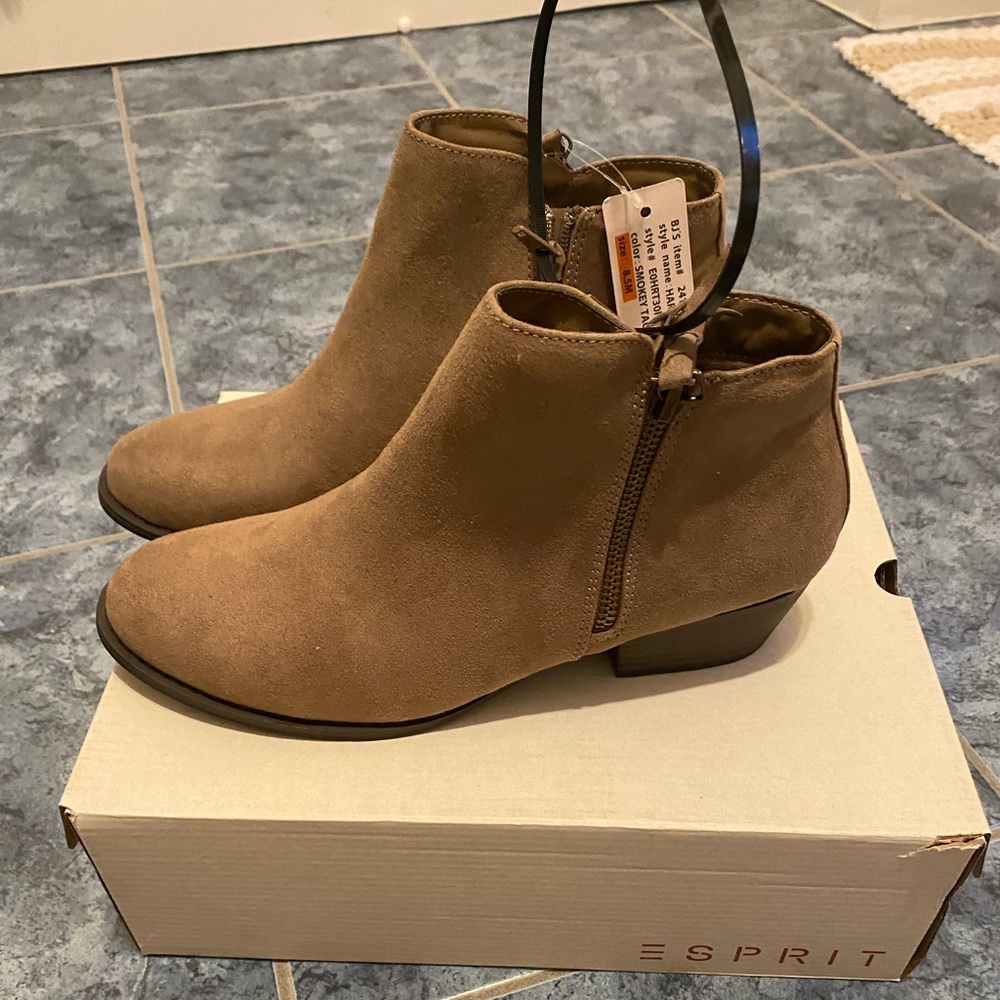 Tan ankle booties